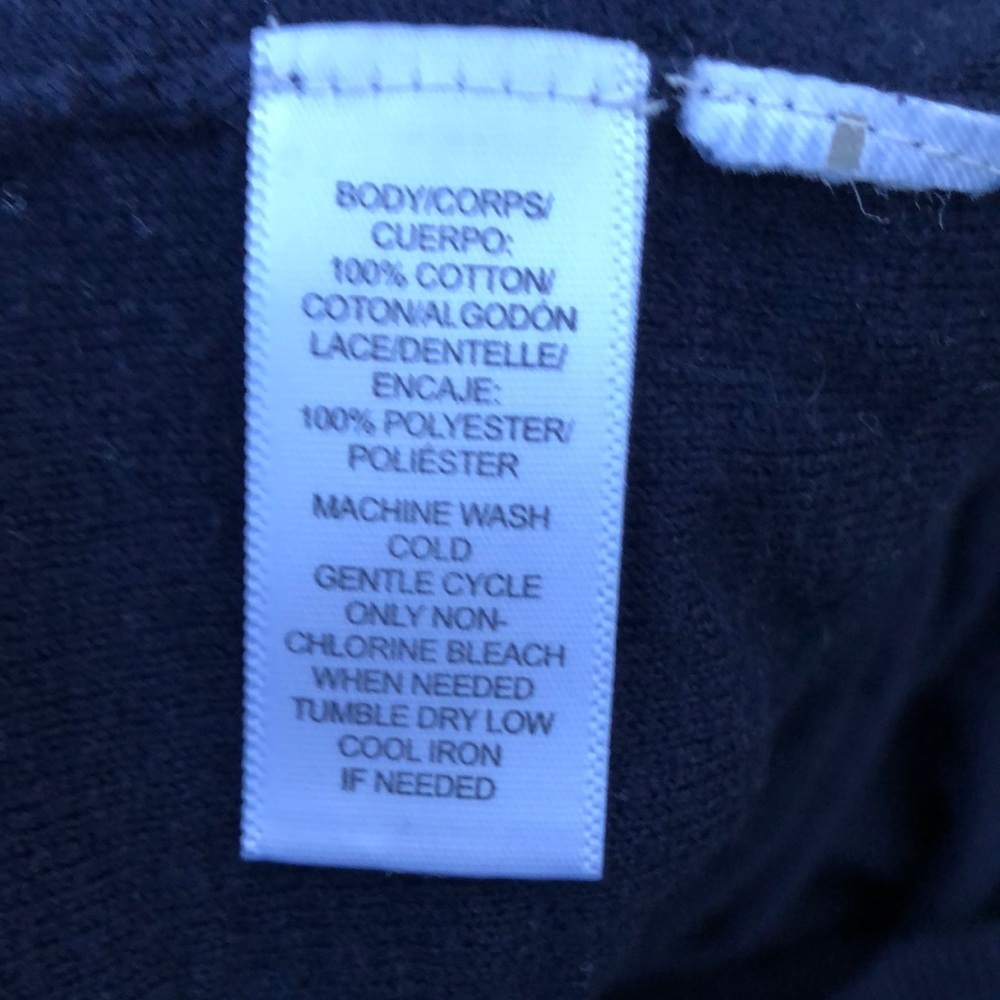Loft navy shirt sleeve top - Picture 4 of 5